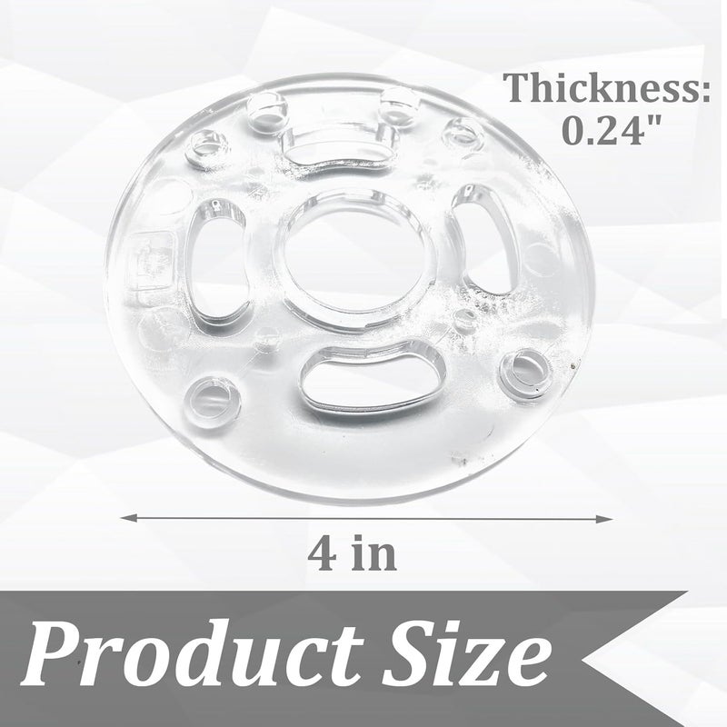 auaurly 2 PCS Clear Round Sub Base Replaces DNP613 Compatible with DWP611,DCW600B Compact Routers,Durable Router Base Plate Replacement - Image 2